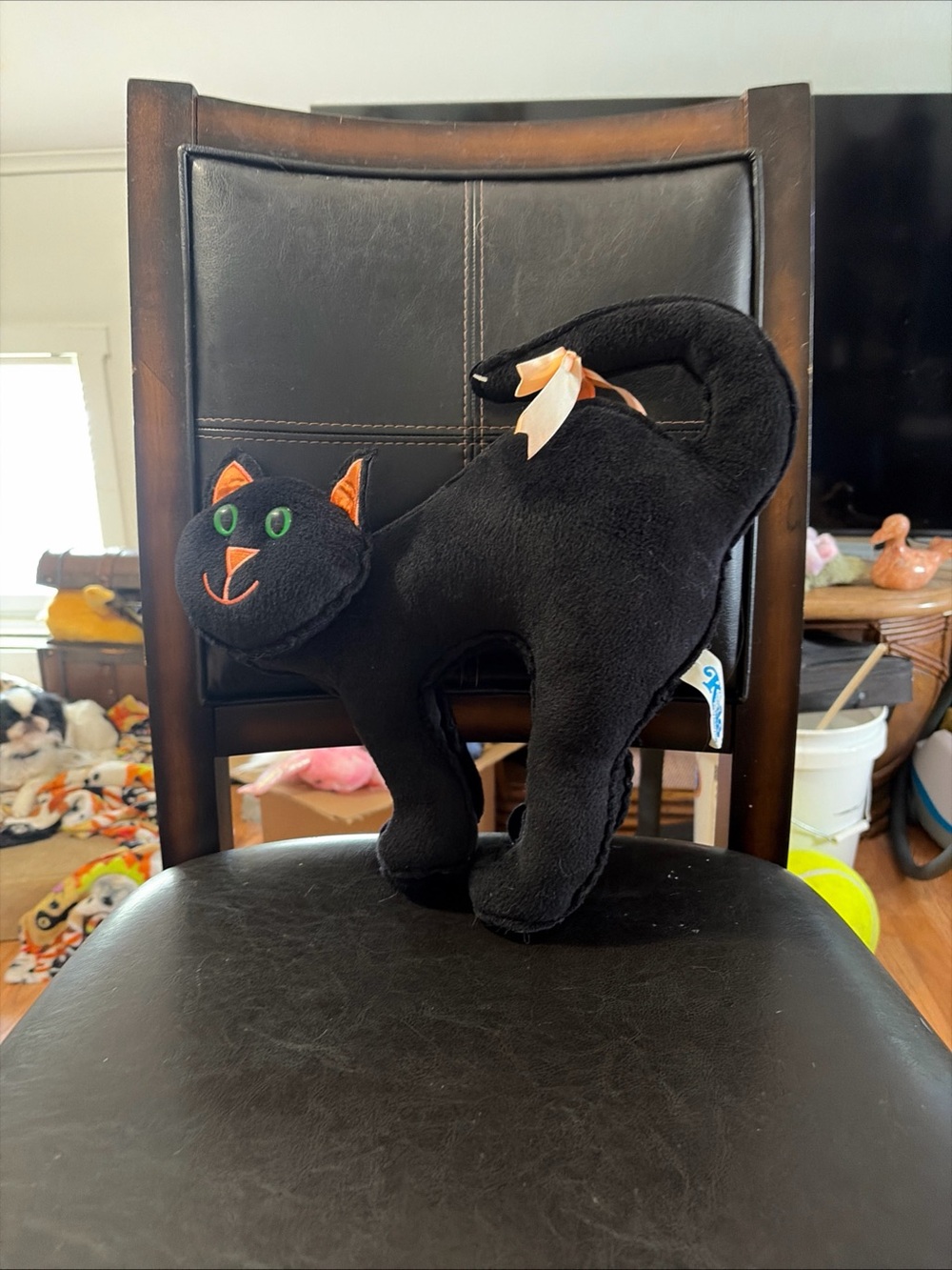Black Cat Plush Toy for Cats - Soft Pet Toy